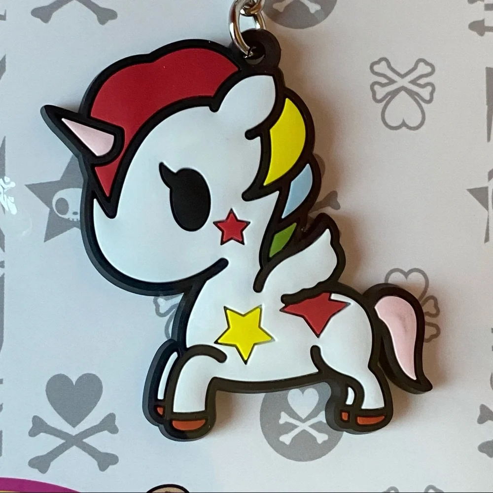 Tokidoki Stellina Unicorno Rubber Keychain NWT - Picture 2 of 4